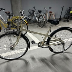 26インチクロスバイク】無印良品製 シングルギア 前かご付 若林自転車