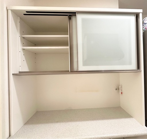 [値下げ]食器棚　キッチンボード(Nポスティア120KB BK） ニトリ 食器棚 キッチンボード ポスティア 値下げ]食器棚 キッチン