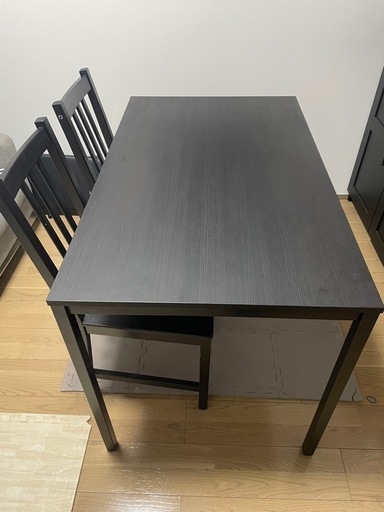 IKEA ダイニングテーブル 椅子x2 幅75-120cm］バタフライダイニング 