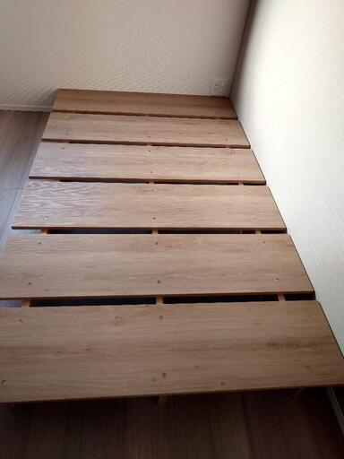 LOWYA ベッドフレーム 木目調 神戸市引取】LOWYA 木目調ローベッド