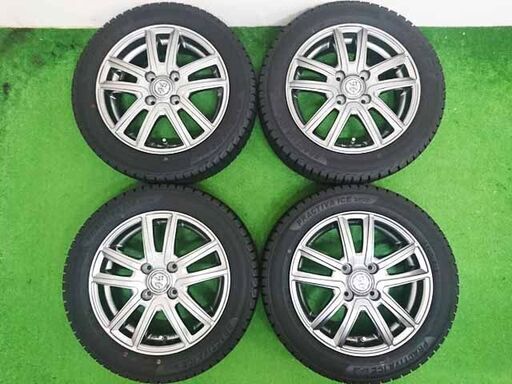 ガリ無し軽カー用 社外アルミ付き 夏タイヤ155/65R14 17年製ヨコハマ