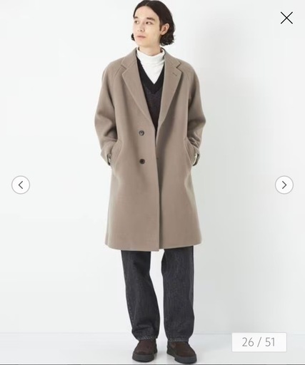 カシミヤ100%コート 美品 JOHN HARDINGイギリス製 XLサイズ