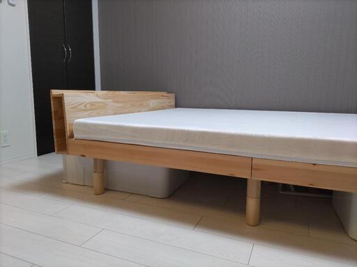 【購入予定者決まりました】中古品　ベッド／マットレスセット(ダブルサイズ)