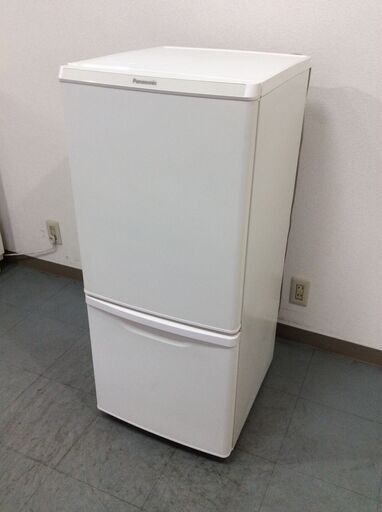 中古 138L 2ドア冷蔵庫 パナソニック 2014年～2015年製 ブラック 自動霜取りファン式 単身用 一人暮らし用 かっこいい 黒  Panasonic 6ヶ月保証付き【型番掲載商品】-COSMO SPACE online