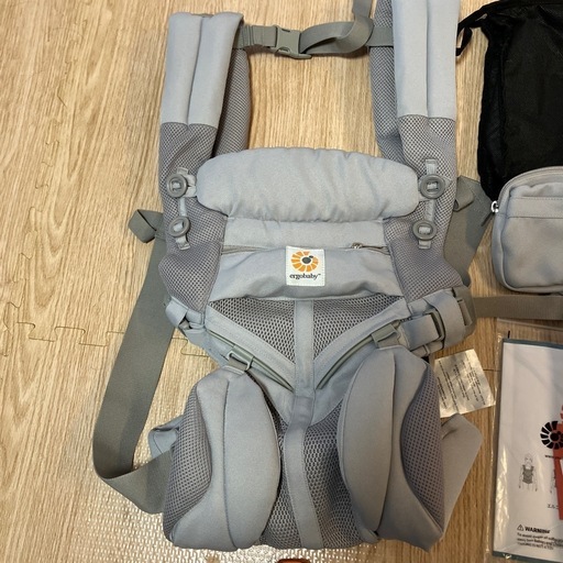 【美品】ウィーゴツイン双子用抱っこひも Weego_Twin_Seersucker_Red_SY_1
