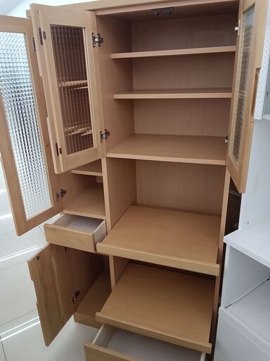 ジモティ来店特価!!! レンジボード ナチュラルブラウン J-1022