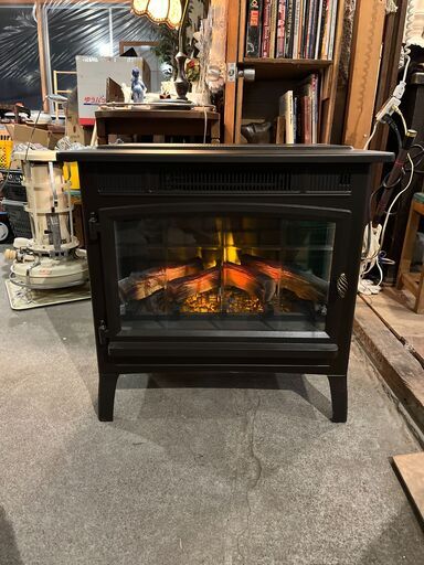 Duraflame ファンヒーター暖炉型パワーヒート DFI-5010-02 暖炉風 デュラフレーム リモコン付き 暖房器具 電気温風機 3D赤外線電気暖炉ストーブ ブラック
