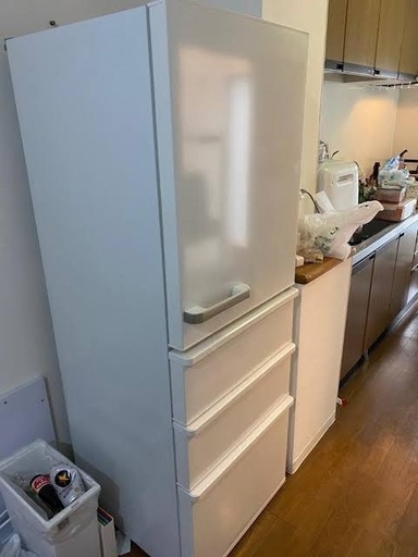 AQUA 【右開き】355L 4ドアノンフロン冷蔵庫 ナチュラルホワイト