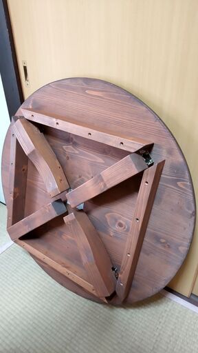 くりのちゃぶ台（直径90cm・国産栗材・オイル塗装）円卓 丸テーブル