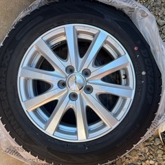 ホワイトリボン 155/65R14 未使用品付き!!スズキ純正 マットブラック  