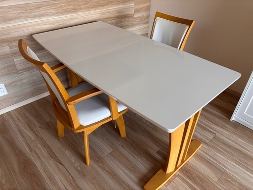 IKEAダイニングテーブル セット伸長式テーブル,チェア2脚 くから
