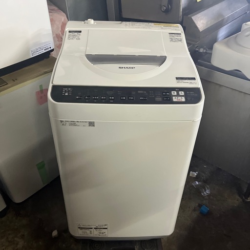 新入荷情報!!　洗濯機　シャープ　ES-TX5EJ　2020　　J-2505151 シャープ 全自動洗濯機 洗濯：5.5kg 簡易乾燥 ステンレス穴あり槽 高濃度