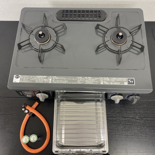 ガスコンロ No.13193 リンナイ 2023年製 都市ガス KG67BKL グリル蓋欠