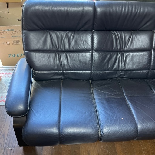 本革ソファー3人掛けと1人掛けセット IDEE（イデー） 本革 レザー