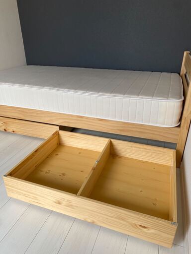 ☆MUJI 無印良品 シングルベッド 2台 ナチュラル シンプル オーク材 