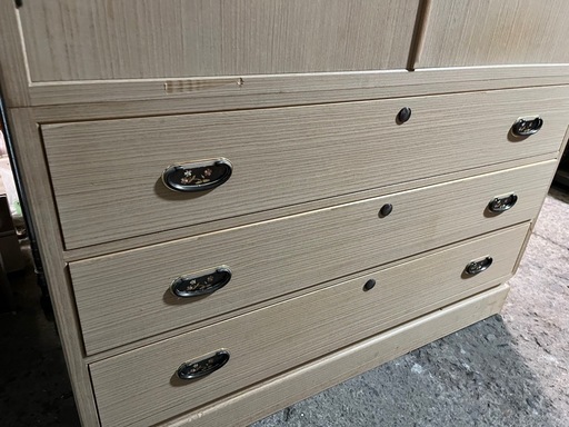 通産省指定 伝統工芸的工芸品 加茂総桐箪笥　浅野タンス 桐箪笥 3段 通産省指定 伝統工芸的工芸品 加茂総桐箪笥 浅野タンス 桐箪笥 3段