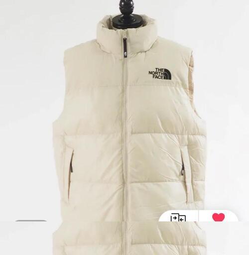 【新品】ノースフェイス　ダウンベスト 2XL クリームベージュ　韓国限定 新品】ノースフェイス ダウンベスト 2XL クリームベージュ 韓国