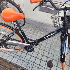 受渡し完了しました] 新車 26インチ オートライト 6段変速 つや消し黒  