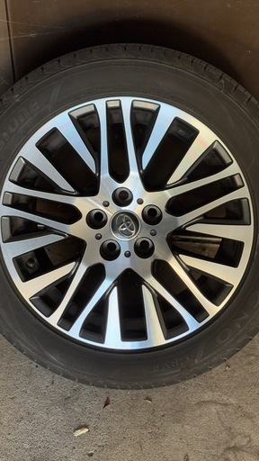 トヨタ純正アルミホイール　アルファード　ヴェルファイア　タイヤレグノ　溝　バリ山