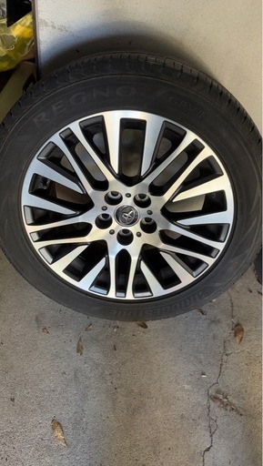 トヨタ純正アルミホイール　アルファード　ヴェルファイア　タイヤレグノ　溝　バリ山