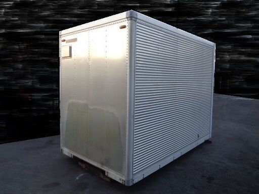 トラックコンテナ 箱 シャッター 2ｔ 3200x1880x2240 アルミバン 冷凍冷蔵 倉庫 物置 ガレージ 愛媛より トラックコンテナ 箱 2tシャッター 3240x1880x1970 アルミバン 冷凍