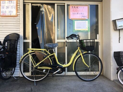 地域限定送料無料 ブリヂストン アシスタ 新基準 子供乗せ 6,6AH 茶