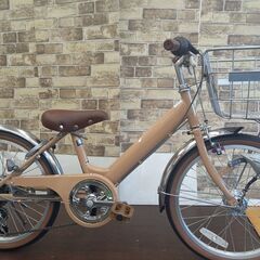 ☆ジモティ割あり☆ ANIMATO 自転車 ベージュ クリーニング済み YJ404