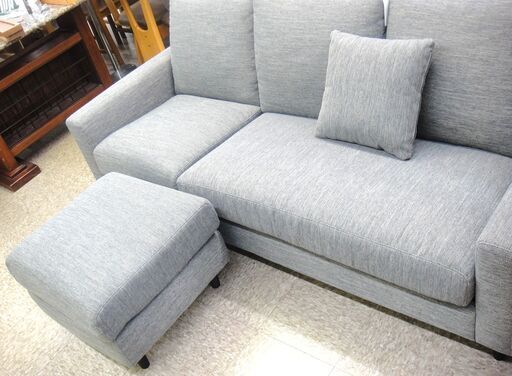☆美品!☆ニトリ ファブリックカウチソファー グレー【モノ市場 安城店 