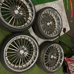 激レア！メッキ3本スポークホイール！WORK BLADEplus 16インチ 114.3/5  