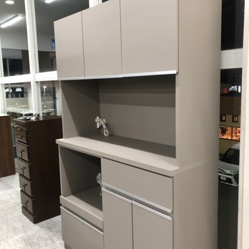 ベガコーポレーション 3枚扉レンジボード ナチュラル【トレファク堺