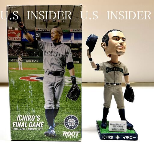 米国シアトル イチロー引退記念バブルヘッド 貴重】米国シアトル