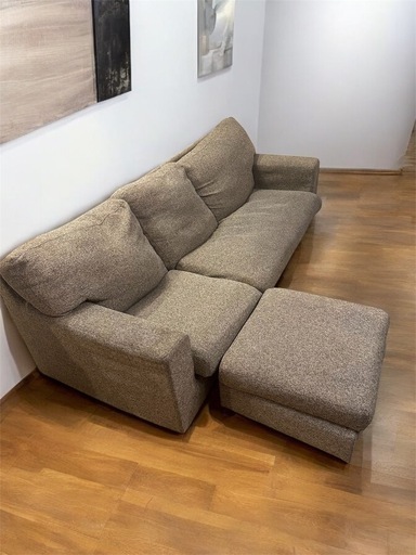 決まりました‼️引き取り価格！美品 3P ソファー オットマン付き 中古品