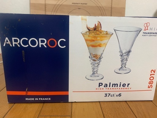 ARcoroc Palmier アイスサンデー用グラス 370cc 6個セット