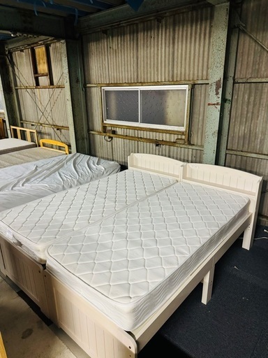 クイーンベッドとマットレスセット 種類84：クイーン(フレームはSS×2