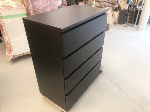 IKEA マルム ダークブラウンチェスト ミラー付き 大きめ IKEA MALM