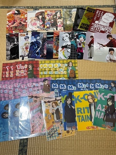 アニメのクリアファイル（けいおん、エヴァ他）２００枚くらい