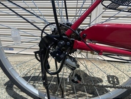 新品☆未使用】ママチャリオートライト 26インチシマノ製6段変速ロゼ  