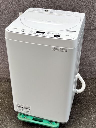 ㉖【税込み】美品 シャープ 5.5kg 全自動洗濯機 ES-GE5E 2021年製【PayPay使えます】