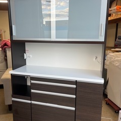 ★ジモティ割あり★ 松田家具 レンジボード ホワイト H199×D48.5×W89.5 クリーニング済み HJ6034 ☆ジモティ割あり☆ 松田家具 レンジボード 白 H210×D48.5×W108.5