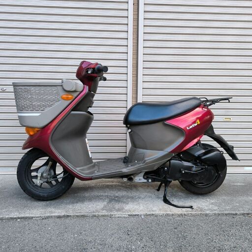 レッツ4バスケット 前カゴ付き フロントタイヤ、ベルト交換済 原付