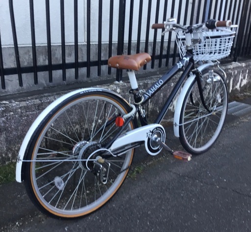 ＜美品車＞人気のMAHALO マハロ・24インチ子供自転車・シマノ6段変速・LEDライト 鍵付き 美品車＞人気のMAHALO マハロ・24インチ子供自転車・シマノ6段変速