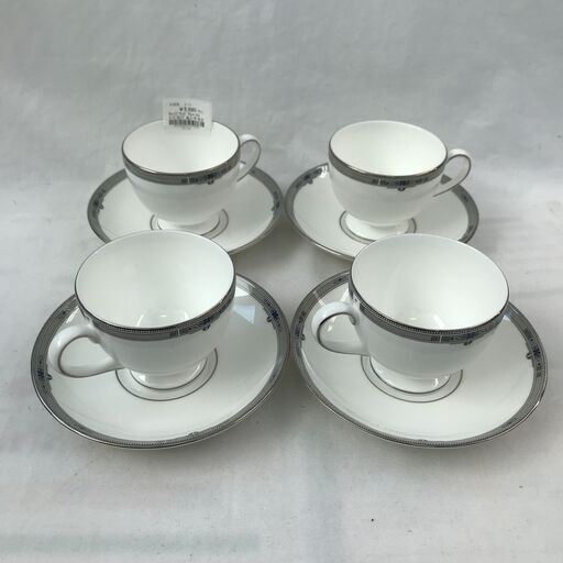 ウェッジウッド　アムハースト　コーヒーカップ＆ソーサーセット　4客　カップ　口径 幅(W)84mm × 奥行(D)84mm × 高さ(H)7mm 　ソーサー　幅(W)147mm × 奥行(D)147mm × 高さ(H)25mm