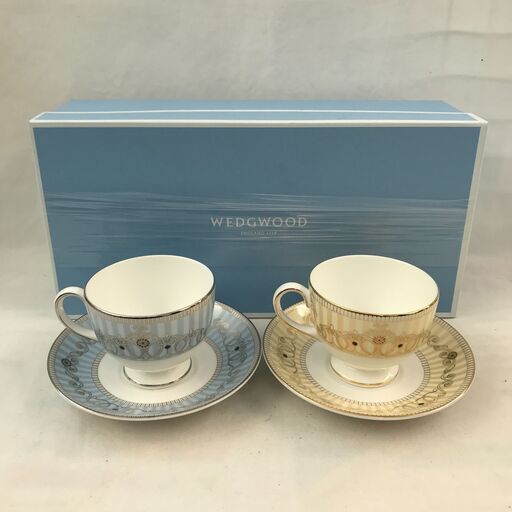 ウェッジウッド　アレクサンドラ　カップ＆ソーサーセット　カップ　口径 幅(W)85mm × 奥行(D)85mm × 高さ(H)7mm　ソーサー　幅(W)148mm × 奥行(D)148mm × 高さ(H)25mm