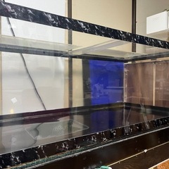 1500x60x50の水槽上部濾過式架台は自作の木製です。