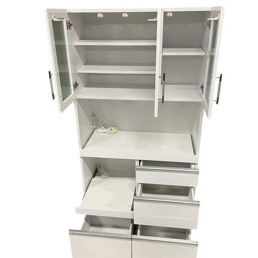 食器棚　家具　白色　棚　キッチン収納