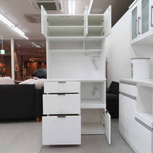 【毎日値下げ中】ニトリ　キッチンボード　エトナ　ホワイト キッチンボード(エトナ90KB WH/SI) | ニトリネット【公式】 家具