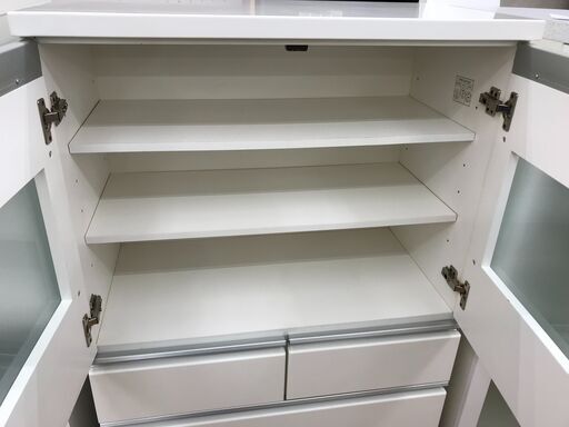 ☆ジモティ割あり☆ レンジボード ベージュ W90×D41×H182 クリーニング 