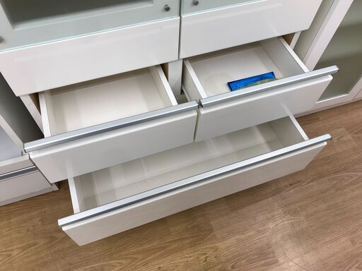 ☆ジモティ割あり☆ レンジボード ベージュ W90×D41×H182 クリーニング 