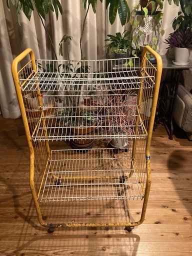 昭和レトロ ワイヤーラック3段仕様 シャビー ジャンクガーデン⑦ 昭和