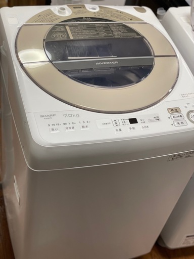 🉐セール🉐送料・設置込み可洗濯機7kg SHARP 2021年 (沖縄家電家具激安  